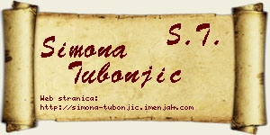 Simona Tubonjić vizit kartica